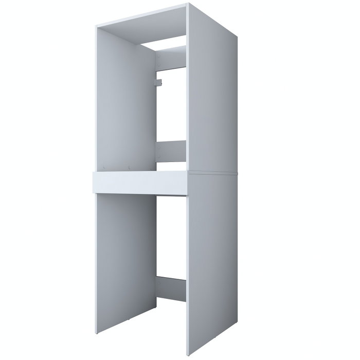 Hanah Home KD113 - 3856 Armario de Baño Blanco 66.6x189x65 cm
